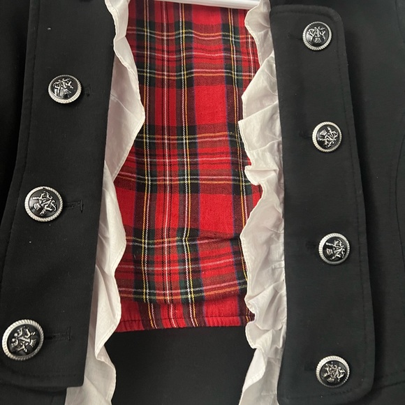 Oh Yes military Style Blazer, with ruffle, Small - Picture 2 of 5